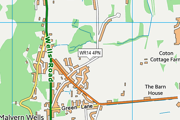 WR14 4PN map - OS VectorMap District (Ordnance Survey)
