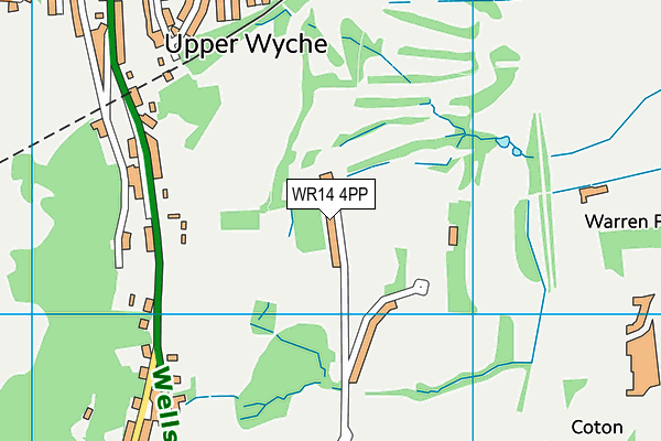 WR14 4PP map - OS VectorMap District (Ordnance Survey)