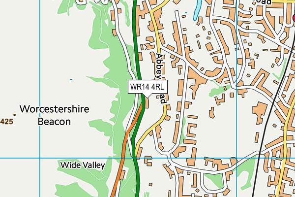 WR14 4RL map - OS VectorMap District (Ordnance Survey)