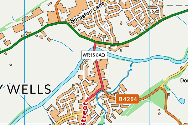 WR15 8AQ map - OS VectorMap District (Ordnance Survey)