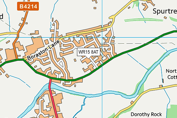 Burford CofE Primary School map (WR15 8AT) - OS VectorMap District (Ordnance Survey)