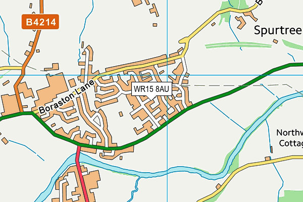 WR15 8AU map - OS VectorMap District (Ordnance Survey)