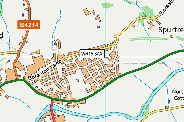 WR15 8AX map - OS VectorMap District (Ordnance Survey)
