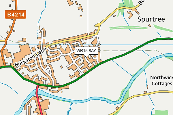 WR15 8AY map - OS VectorMap District (Ordnance Survey)