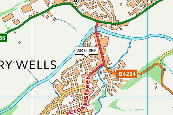 WR15 8BP map - OS VectorMap District (Ordnance Survey)