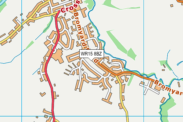 WR15 8BZ map - OS VectorMap District (Ordnance Survey)