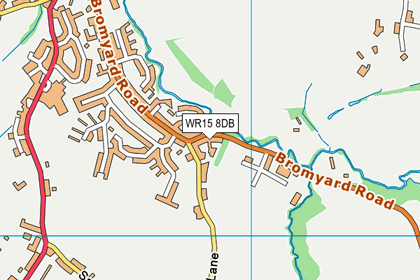 WR15 8DB map - OS VectorMap District (Ordnance Survey)