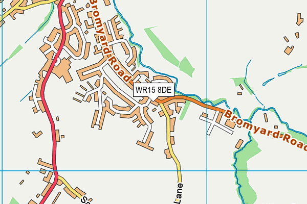 WR15 8DE map - OS VectorMap District (Ordnance Survey)
