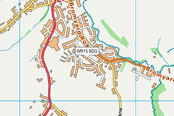 WR15 8DG map - OS VectorMap District (Ordnance Survey)