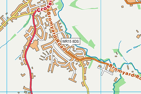 WR15 8DS map - OS VectorMap District (Ordnance Survey)