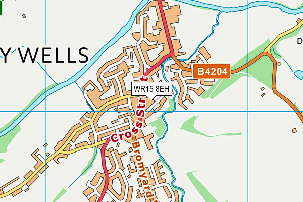 WR15 8EH map - OS VectorMap District (Ordnance Survey)