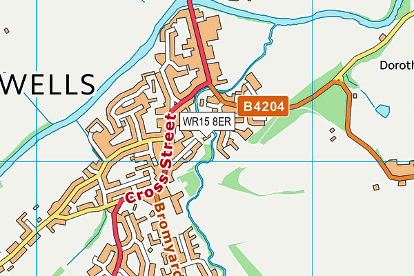 WR15 8ER map - OS VectorMap District (Ordnance Survey)