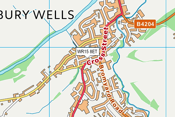 WR15 8ET map - OS VectorMap District (Ordnance Survey)