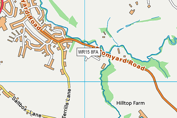 WR15 8FA map - OS VectorMap District (Ordnance Survey)