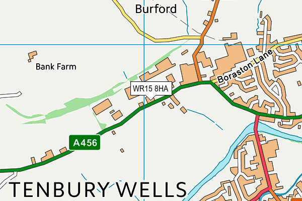 WR15 8HA map - OS VectorMap District (Ordnance Survey)