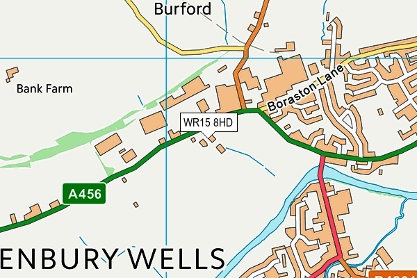 WR15 8HD map - OS VectorMap District (Ordnance Survey)