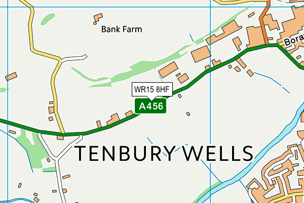 WR15 8HF map - OS VectorMap District (Ordnance Survey)