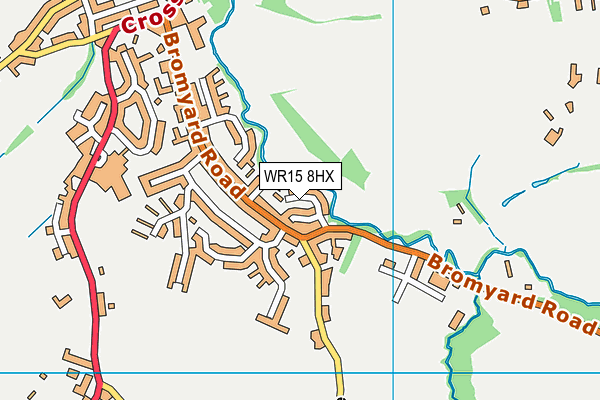 WR15 8HX map - OS VectorMap District (Ordnance Survey)
