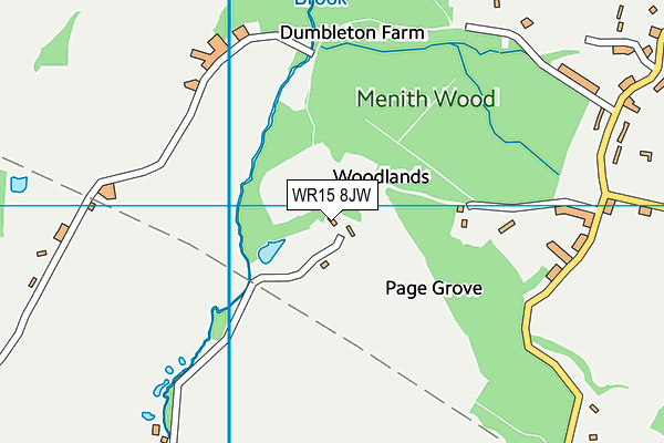 WR15 8JW map - OS VectorMap District (Ordnance Survey)