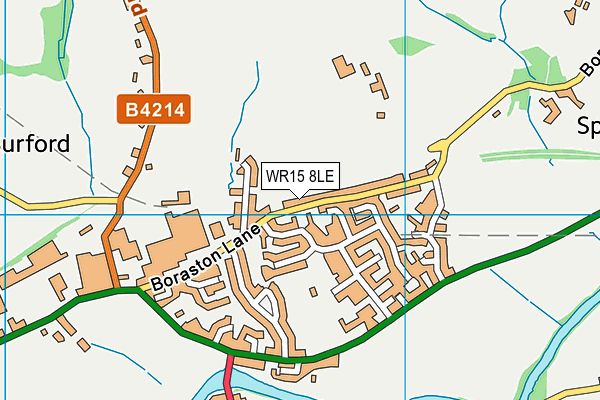 WR15 8LE map - OS VectorMap District (Ordnance Survey)