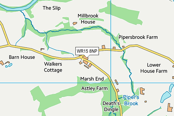 WR15 8NP map - OS VectorMap District (Ordnance Survey)