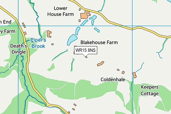 WR15 8NS map - OS VectorMap District (Ordnance Survey)