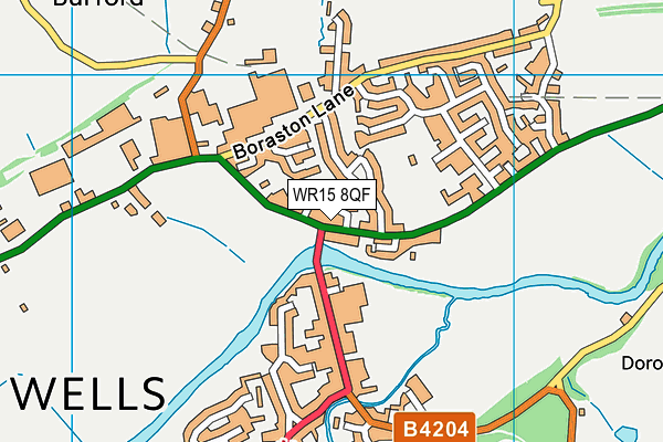 WR15 8QF map - OS VectorMap District (Ordnance Survey)