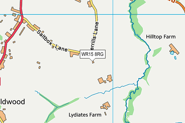 WR15 8RG map - OS VectorMap District (Ordnance Survey)