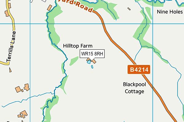 WR15 8RH map - OS VectorMap District (Ordnance Survey)