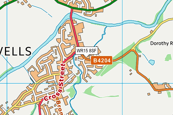 Palmers Meadow map (WR15 8SF) - OS VectorMap District (Ordnance Survey)