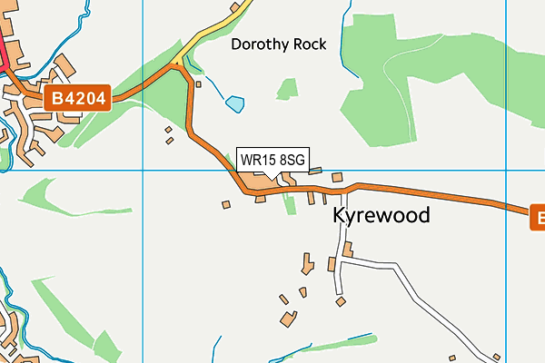 WR15 8SG map - OS VectorMap District (Ordnance Survey)