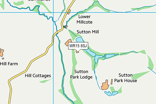 Sutton Park Golf Course map (WR15 8SJ) - OS VectorMap District (Ordnance Survey)