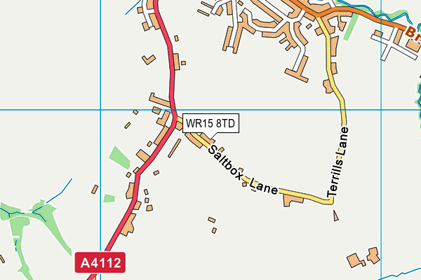 WR15 8TD map - OS VectorMap District (Ordnance Survey)
