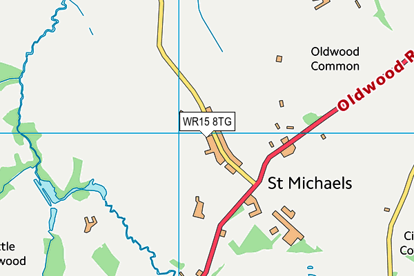 St Michael's Village Hall map (WR15 8TG) - OS VectorMap District (Ordnance Survey)