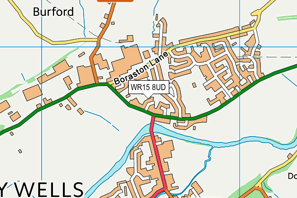 WR15 8UD map - OS VectorMap District (Ordnance Survey)