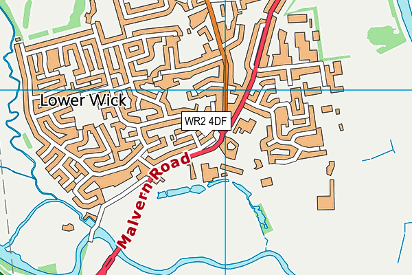 WR2 4DF map - OS VectorMap District (Ordnance Survey)