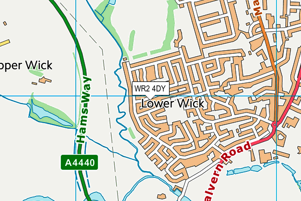 WR2 4DY map - OS VectorMap District (Ordnance Survey)