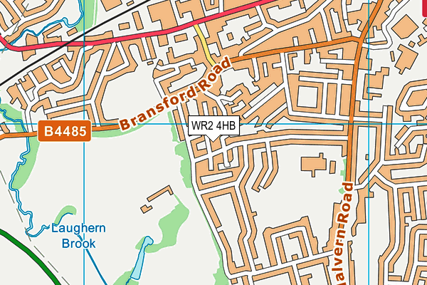 WR2 4HB map - OS VectorMap District (Ordnance Survey)