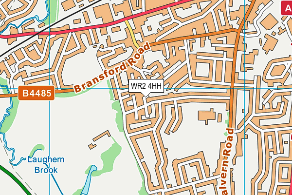 WR2 4HH map - OS VectorMap District (Ordnance Survey)