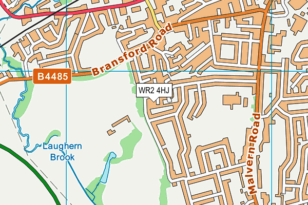 WR2 4HJ map - OS VectorMap District (Ordnance Survey)