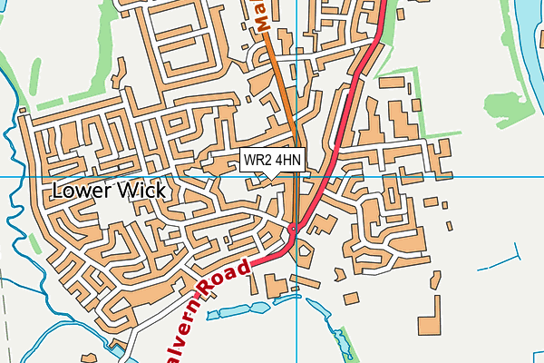 WR2 4HN map - OS VectorMap District (Ordnance Survey)