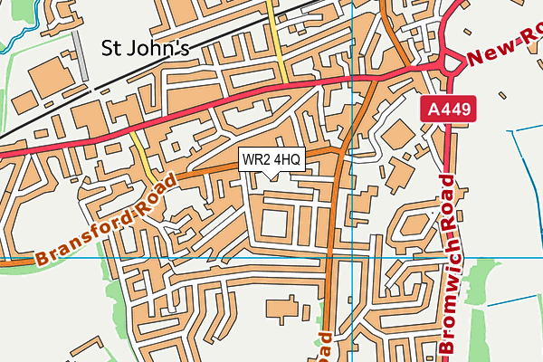 WR2 4HQ map - OS VectorMap District (Ordnance Survey)