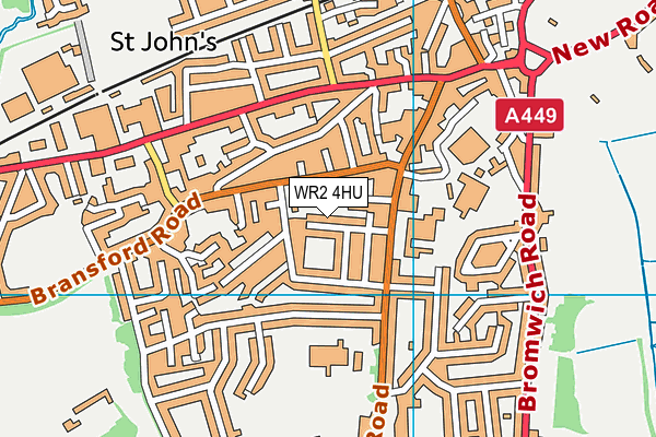 WR2 4HU map - OS VectorMap District (Ordnance Survey)