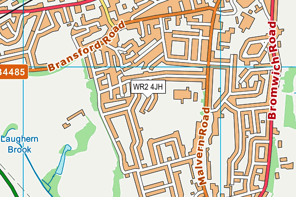 WR2 4JH map - OS VectorMap District (Ordnance Survey)
