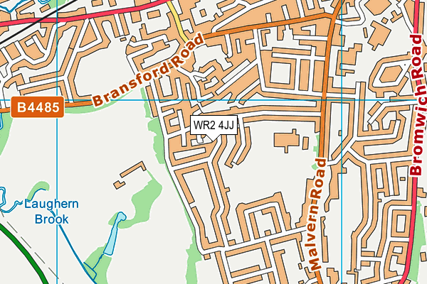 WR2 4JJ map - OS VectorMap District (Ordnance Survey)