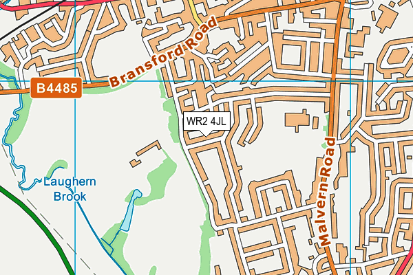WR2 4JL map - OS VectorMap District (Ordnance Survey)