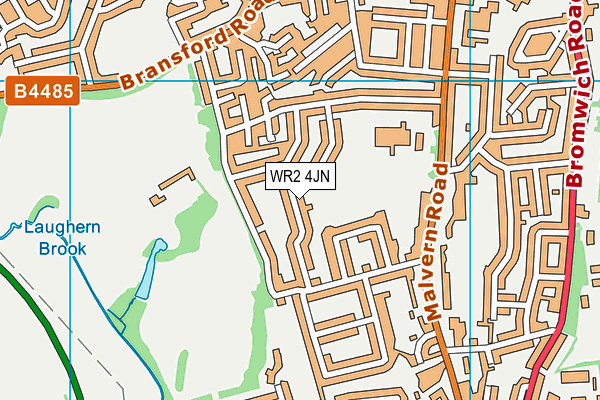 WR2 4JN map - OS VectorMap District (Ordnance Survey)