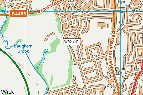 WR2 4JP map - OS VectorMap District (Ordnance Survey)