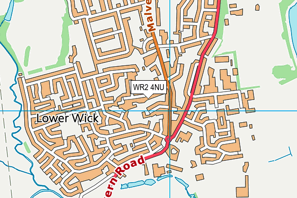 WR2 4NU map - OS VectorMap District (Ordnance Survey)