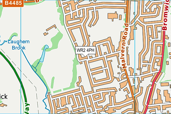 WR2 4PH map - OS VectorMap District (Ordnance Survey)